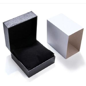 6 PCS PU Leather Watch Box Custom-made High-end flip Watch Box Jewelry Gift Packaging(Black inner black plastic box)