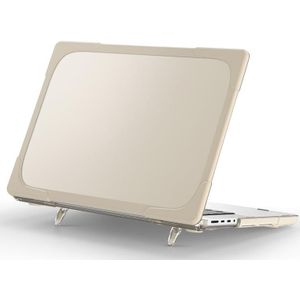 TPU + PC Twee kleurenlaptop Beschermhoes voor MacBook Pro 14.2 Inch A2442 2021 (Khaki)