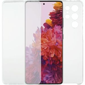 Voor Samsung Galaxy S21 Ultra PC+TPU Ultra-dunne dubbelzijdige volledige dekking transparante softcase