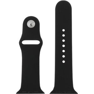 For Apple Watch Sport 38mm High-performance Rubber Sport Watchband with Pin-and-tuck Closure(Black)
