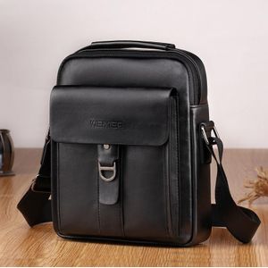 WEIXIER 8606 Men Outdoor Small Messenger Bags Leisure Sports Shoulder Bags(Black)