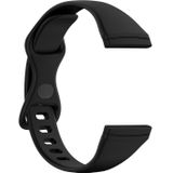 Voor Fitbit Versa 4 / Versa 3 / Sense Universal TPU Watch Band  Size: S (Black)