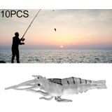 10 PCS 4cm Fishing Soft Bait Lures Popper Poper Baits (Transparent)