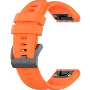 For Garmin Fenix 7X Solar 26mm Silicone Sport Pure Color Watch Band(Orange)