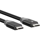 100W USB-C / Type-C 4.0 Mannelijk naar USB-C / Type-C 4.0 Mannelijke Twee-Color Full-Function Data Kabel voor Thunderbolt 3  Kabellengte: 0.6m