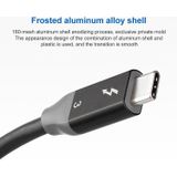 100W USB-C / Type-C 4.0 Mannelijk naar USB-C / Type-C 4.0 Mannelijke Twee-Color Full-Function Data Kabel voor Thunderbolt 3  Kabellengte: 0.6m