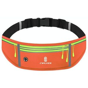 CWILKES MF-008 Outdoor Sports Fitness Waterproof Waist Bag Phone Pocket  Style: Four Pockets(Orange)