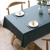 140x140cm Solid Color PVC Waterproof Oil-Proof And Scald-Proof Disposable Tablecloth(Dark Green)