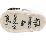 Bow Plaid Soft Weave Crib Anti-Slip Baby Girls Summer Shoes Anti-Slip Single Sandals  Size:11(Blue)