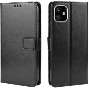 Retro Crazy Horse Texture Horizontal Flip Leather Case for Apple iPhone 11 Pro Max 6.5 inch  with Holder & Card Slots & Photo Frame(Black)