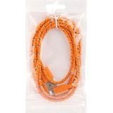 3m Nylon Netting Style USB Data Transfer Charging Cable  For iPhone 6 & 6 Plus  iPhone 6s & 6s Plus  iPhone 5 & 5S & 5C  Compatible with up to iOS 11.02(Orange)