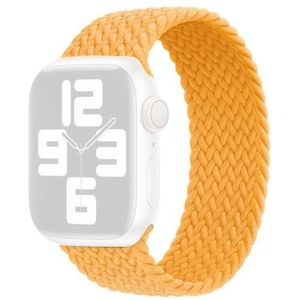 Nylon Single-Turn gevlochten horlogeband voor Apple Watch Series 7 41mm / 6 & SE & 5 & 4 40mm / 3 & 2 & 1 38mm  Lengte: S 130mm (Milky Beige)