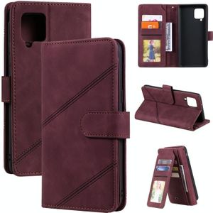 For Samsung Galaxy A42 5G Skin Feel Business Horizontal Flip PU Leather Case with Holder & Multi-Card Slots & Wallet & Lanyard & Photo Frame(Red)