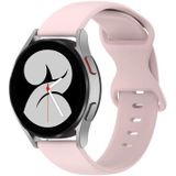 Voor Samsung Galaxy Watch 4 44mm 20mm vlindergesp Effen kleur siliconen horlogeband