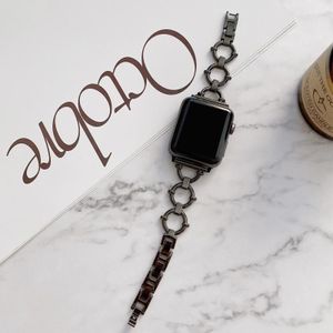 O-vormige ketting metalen vervangende band horlogeband voor Apple Watch Series 7 45 mm / 6 & SE & 5 & 4 44mm / 3 & 2 & 1 42mm