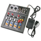 Professional 4 Channel Mixing Console and Aux Paths Plus Effects Processor