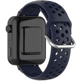 For Xiaomi Watch / Huawei Honor S1 18mm Solid Color Sport Wrist Strap Watchband(Dark Blue)