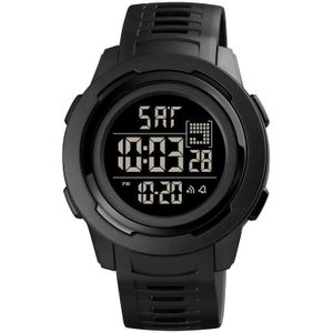 SKMEI 1731 Triplicate Round Dial LED Dual Time Digital Display Luminous Electronic Watch(Black)