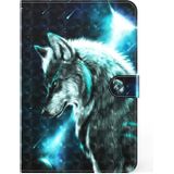 Voor Lenovo Tab E10 3D Painted Pattern Leather Tablet Case (Wolf)