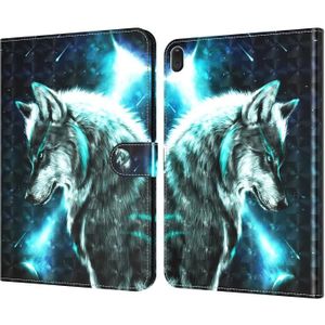 Voor Lenovo Tab E10 3D Painted Pattern Leather Tablet Case (Wolf)