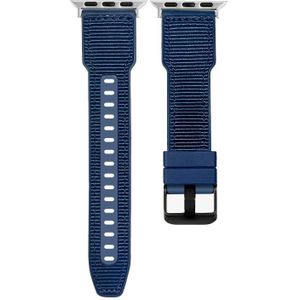 Voor Apple Watch Ultra 49 mm hybride gevlochten nylon siliconen horlogeband
