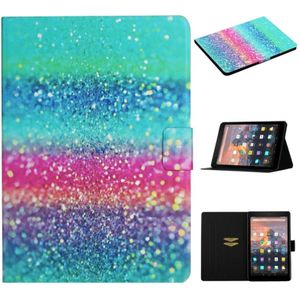 For Amazon Kindle Fire HD7 (2019) Colored Drawing Pattern Horizontal Flip Leather Case with Holder & Card Slots(Colored Sand)