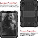 For Samsung Galaxy Tab A7 Lite T220 / T225 Two-Color Robot Shockproof Silicone + PC Protective Case with Holder(Black)