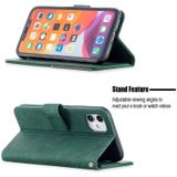 Voor iPhone 11 Rhombus Texture Magnetic Buckle Horizontale Flip Lederen Case met Holder & Card Slots & Wallet & Photo Frame(Groen)