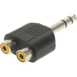 6.35mm Male to 2 RCA Stereo Headphone Jack Adapter