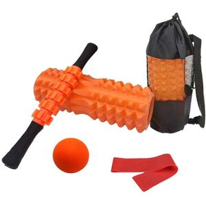 5 stks/set Crescent Hollow Foam Roller Yoga Kolom Set Fitness Spier Ontspanning Massager Set (33cm Oranje)