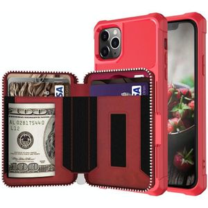 Zipper Portemonnee Kaarttas PU Back Case voor iPhone 11 Pro Max