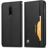 Knead Skin Texture Horizontal Flip Leather Case for OnePlus 7 Pro  with Photo Frame & Holder & Card Slots & Wallet(Black)