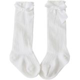 Kids Socks Toddlers Girls Big Bow Knee High Long Soft Cotton Lace baby Socks  Size:S(White )