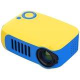 A2000 1080P Mini Portable Smart Projector Children Projector  UK Plug(Yellow Blue)