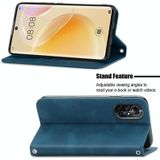 For Huawei Nova 8 5G Retro Skin Feel Business Magnetic Horizontal Flip Leather Case With Holder & Card Slots & Wallet & Photo Frame(Blue)