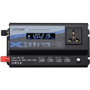 XUYUAN 3000W Car Inverter LED Colorful Atmosphere Light 4 USB Charging Converter  Specification: 12V-220V