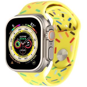 Regenboog regendruppels siliconen horlogeband voor Apple Watch 9 45 mm