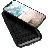 LOVE MEI Metal Shockproof Waterproof Dustproof Protective Case For iPhone 12 Pro(Red)