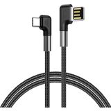 3a USB-C/Type-C tot 8 pins dubbele ellebooglaadkabel