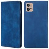 Voor Motorola Moto G32 4G Skin Feel Magnetic Horizontal Flip Leather Phone Case (Blauw)