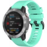 For Garmin Fenix 6 22mm Quick Release Official Texture Wrist Strap Watchband with Plastic Button(Lake Blue)