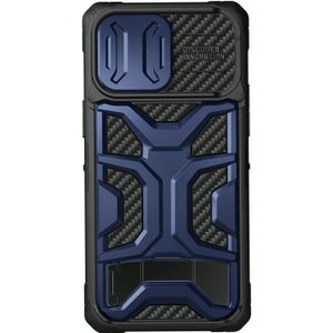 Voor iPhone 14 Pro Max NILLKIN Sliding Camera Cover Design TPU + PC Phone Case (Blauw)