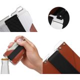 JK02 Metal Card Holder RFID Anti-Theft  Leather Wallet EDC Multifunctional Stainless Steel Aluminum Alloy Card Holder(Black+Black + Orange )