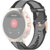 18mm Stripe Weave Nylon Wrist Strap Watch Band for Fossil Female Sport / Charter HR / Gen 4 Q Venture HR(Grey)