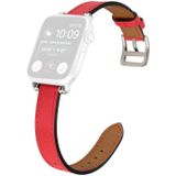 Single Circle 14mm with Beads Style Leather Replacement Strap Watchband For Apple Watch Series 7 & 6 & SE & 5 & 4 40mm  / 3 & 2 & 1 38mm(Red)