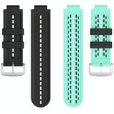 For Garmin Approach S2 / S4 Two-color Silicone Replacement Strap Watchband(Black Mint Green)