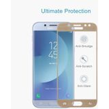 For Galaxy J5 (2017) (EU Version) 0.26mm 9H Surface Hardness 2.5D Curved Silk-screen Full Screen Tempered Glass Screen Protector (Gold)