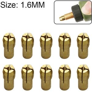 10 PCS Three-claw Copper Clamp Nut for Electric Mill Fittings?Bore diameter: 1.6mm
