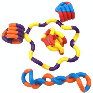 5 STUKS kronkelende vervorming touw kinderen draaien cirkel puzzel ontluchten decompressie speelgoed  willekeurige kleur levering