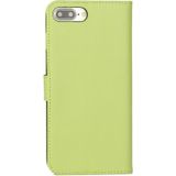 For iPhone 8 Plus & 7 Plus  Genuine Split Horizontal Flip Leather Case with Holder & Card Slots & Wallet(Green)